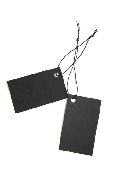 白い背景の分離された黒い販売タグ — ストック写真