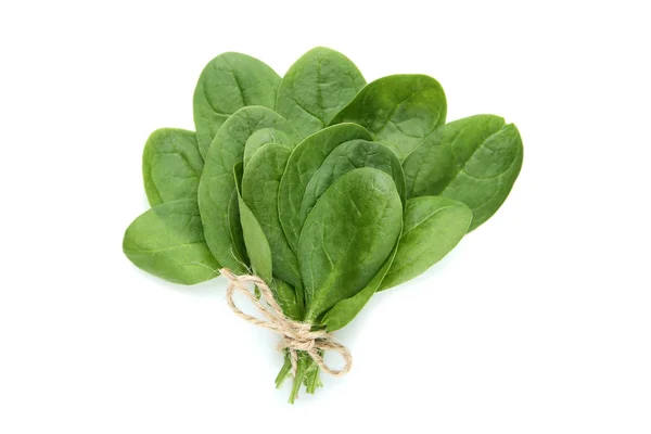 Bunch Spinach Leaves Isolated White Background — Stock Photo, Image