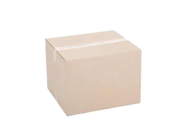 Cardboard Box Isolated White Background — Stock Photo, Image