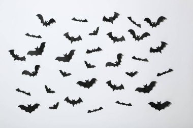 Halloween Kağıt yarasalar beyaz arka plan üzerinde
