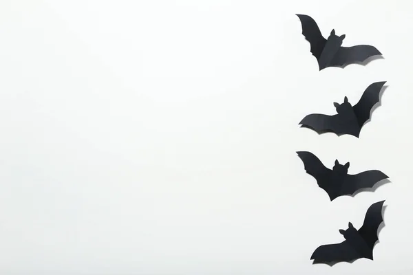 Halloween Paper Bats White Background — Stock Photo, Image