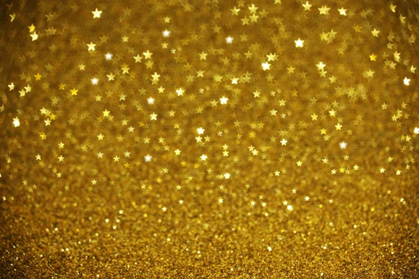 Gyönyörű Golden Star Bokeh Háttér — Stock Fotó