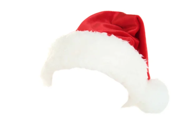 Cappello Babbo Natale Isolato Sfondo Bianco — Foto Stock