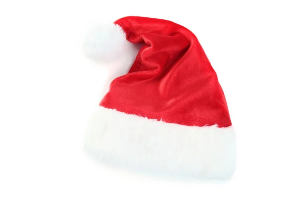 Cappello Babbo Natale Isolato Sfondo Bianco — Foto Stock