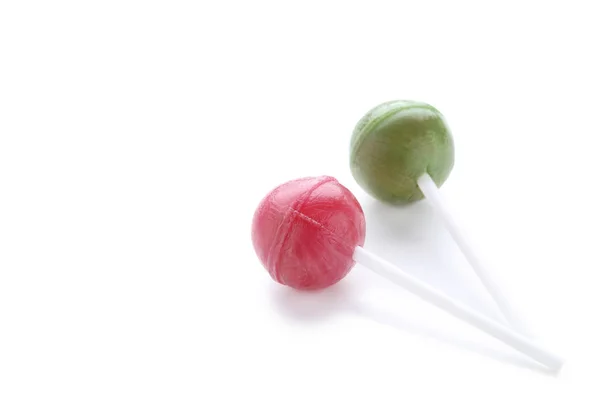 Piruletas Dulces Aisladas Sobre Fondo Blanco — Foto de Stock