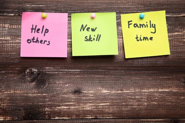 Inscription Help Others New Skill Family Time Sheets Paper — Stock Photo, Image