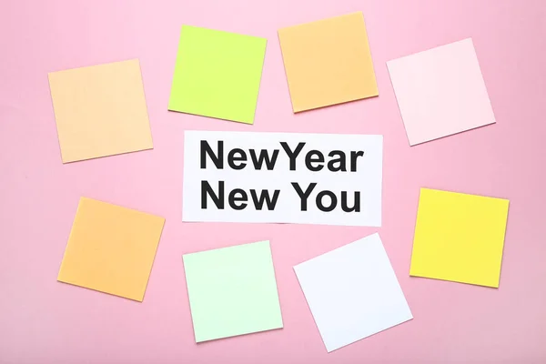 Nový Rok Nový Vás List Papíru Barevnými Tóny — Stock fotografie
