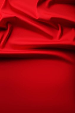 Arka plan kırmızı saten dalgalanma kumaş