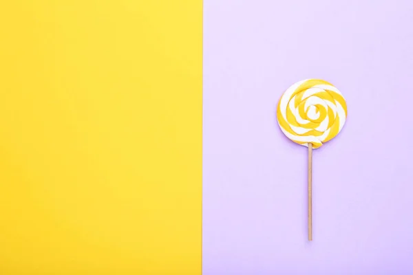 Söt Lollipop Färgstarka Bakgrund — Stockfoto