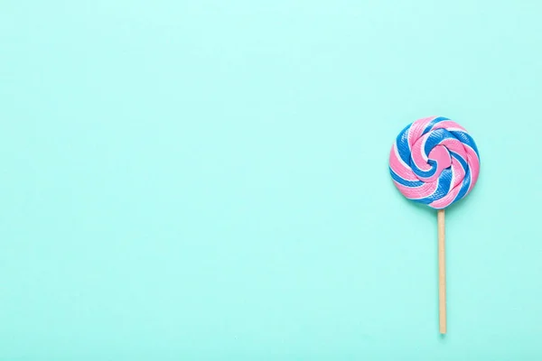 Colorful Lollipop Mint Background — Stock Photo, Image