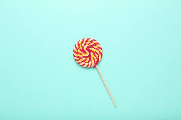 Colorful Lollipop Mint Background — Stock Photo, Image