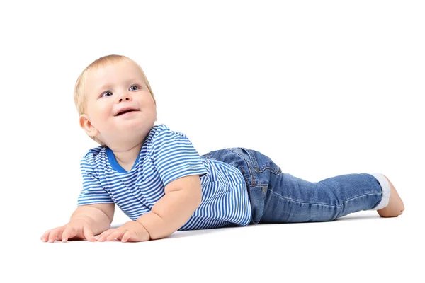 Baby Boy Isolated White Background — Stock Photo, Image