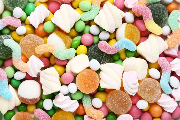 Achtergrond Van Zoet Kleurrijke Snoepjes — Stockfoto