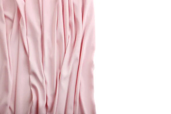 白地にピンクのサテンの布 — ストック写真