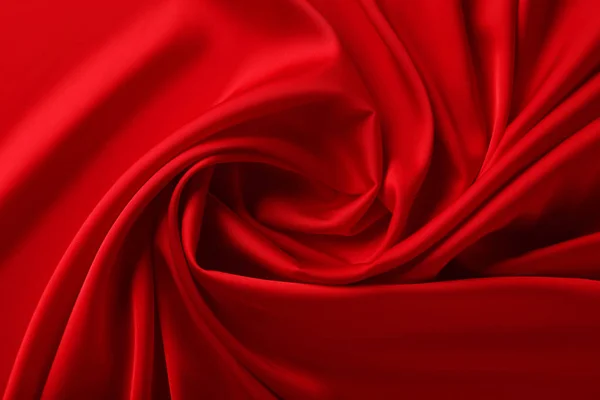 Background Ripple Red Satin Fabric — Stock Photo, Image