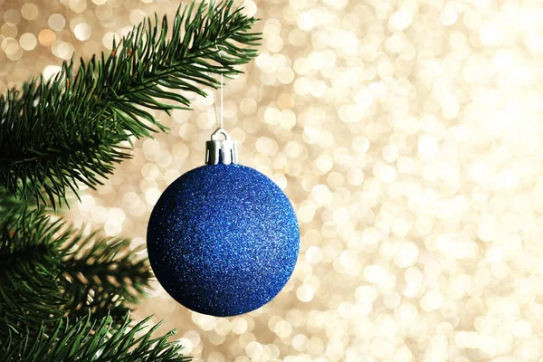 Kerstboom Met Bauble Speelgoed Onscherpe Achtergrond — Stockfoto