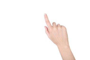 Kadın eli beyaz arkaplanda izole edilmiş