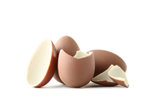 Chocolate Easter Eggs Isolated White — Stock Photo, Image