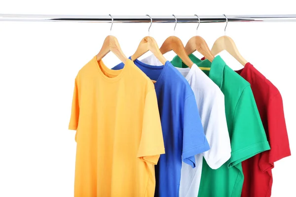 Clothes Hanging Wooden Hanger — Stock Photo, Image