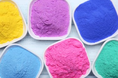Renkli holi toz kase ahşap tablo