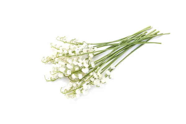 Lelie Van Vallei Bloemen Geïsoleerd Witte Achtergrond — Stockfoto