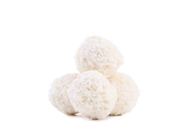 Hindistan cevizi Şeker beyaz arka plan üzerinde izole