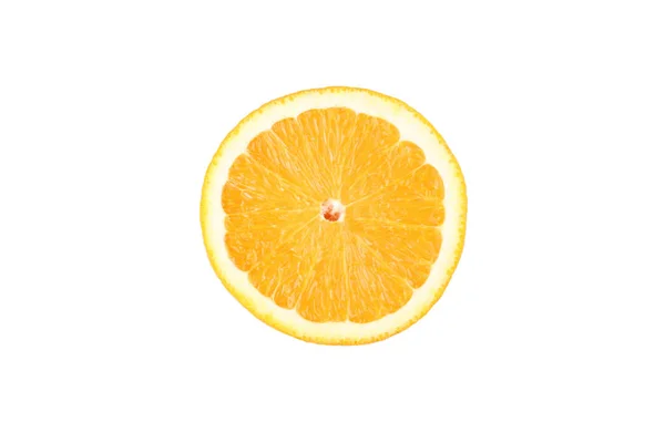 Pedaço Laranja Isolado Sobre Fundo Branco — Fotografia de Stock