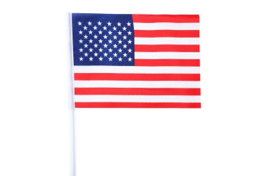 Beyaz arkaplanda Amerikan bayrağı