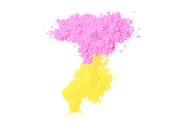 Colorful Holi Powders Isolated White Background — Stock Photo, Image