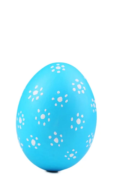 白色背景的蓝色复活节彩蛋 — 图库照片