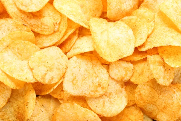 Hintergrund der Kartoffelchips — Stockfoto