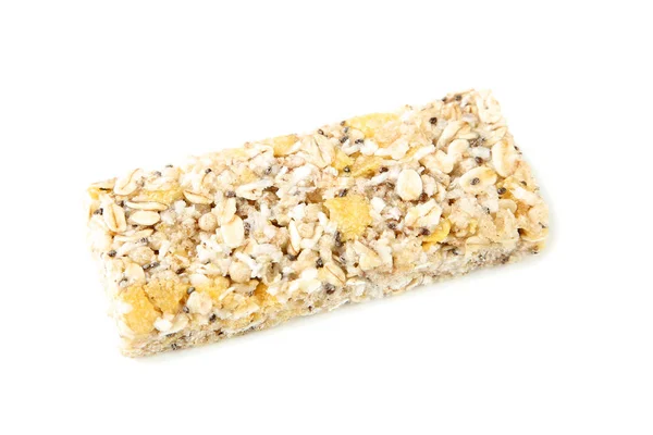 Granola bar isolé sur fond blanc — Photo