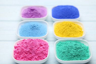 Renkli holi toz kase ahşap tablo