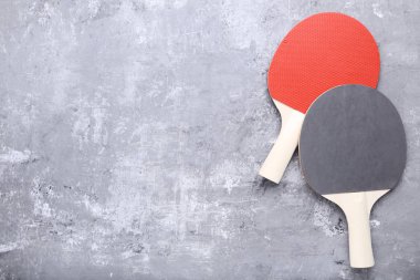 Masa Tenisi raketi gri ahşap tablo