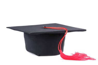 Mezuniyet başlığı beyaz arkaplanda izole edildi