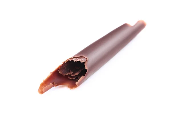 Cioccolato Rasatura Isolato Sfondo Bianco — Foto Stock