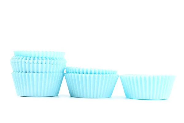 Cupcake cajas aisladas sobre fondo blanco — Foto de Stock