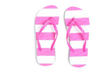 Beyaz arka plan üzerinde izole Flip flop çifti