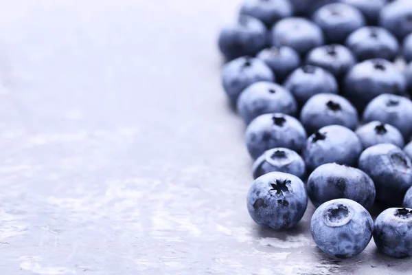 Ripe Blueberries Grey Background — Stock Photo, Image