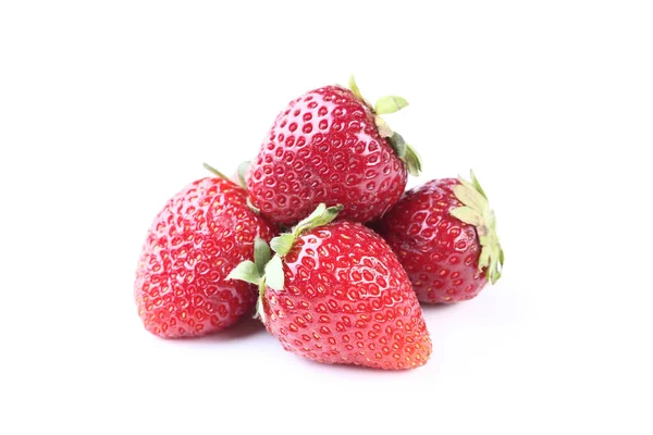 Erdbeeren Isoliert Auf Weißem Hintergrund — Stockfoto