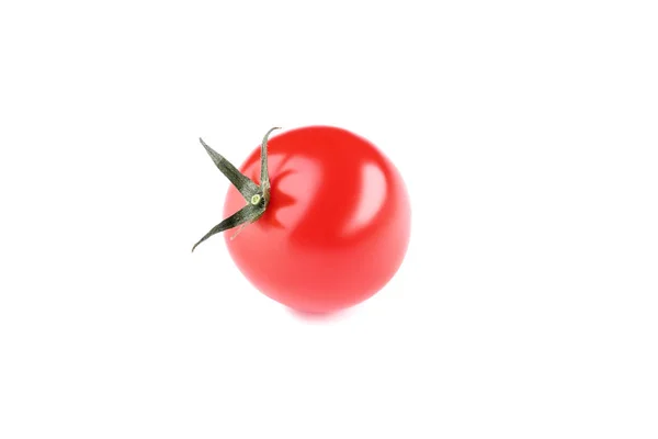 Pomidor Wiśniowy Izolowany Białym Tle — Zdjęcie stockowe