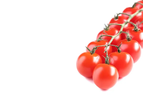 Tomates Cherry Aislados Sobre Fondo Blanco —  Fotos de Stock