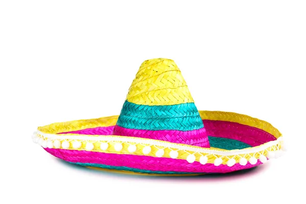Sombrero Mexicano Aislado Sobre Fondo Blanco —  Fotos de Stock