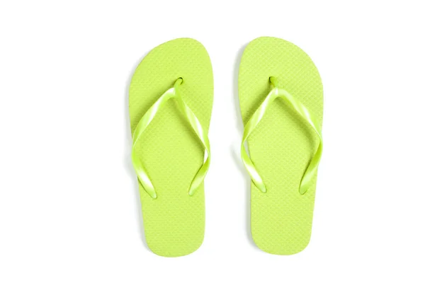 Paar van Flip flops geïsoleerd op witte achtergrond — Stockfoto