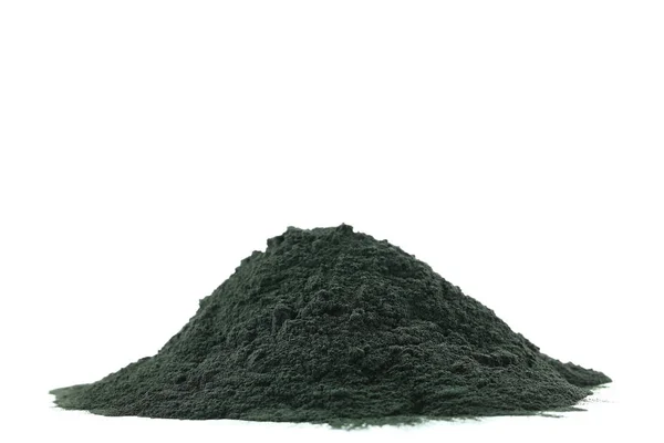 Spirulina powder isolated on white background — Stock Photo, Image