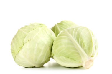 Olgun lahana beyaz arka plan üzerinde izole