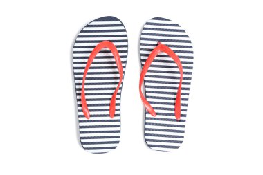 Beyaz arka plan üzerinde izole Flip flop çifti