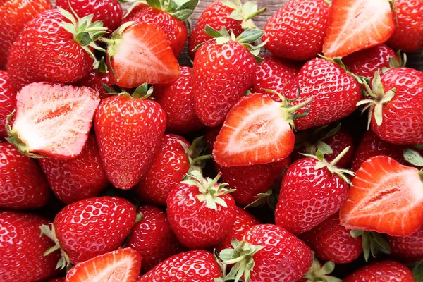 Hintergrund der frischen Erdbeeren — Stockfoto