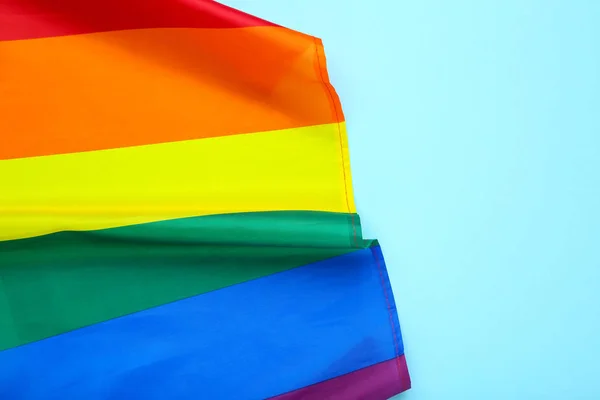 Rainbow flag on mint background — Stock Photo, Image