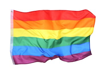Beyaz arka planda izole lgbt bayrağı